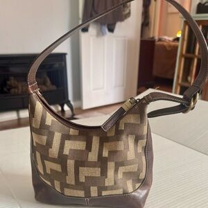 Nine West Brown and Tan Mini Bag